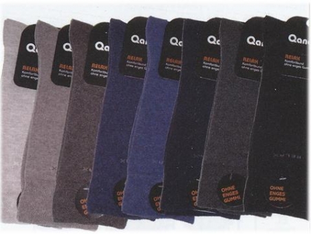 3erPack QANO Relax Socken ohne enges Gummi  4072 39-50 
